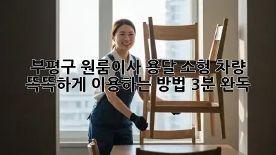 🚚 부평구 원룸이사, 용달 소형 차량 똑똑하게 이용하는 방법! (3분 완독)